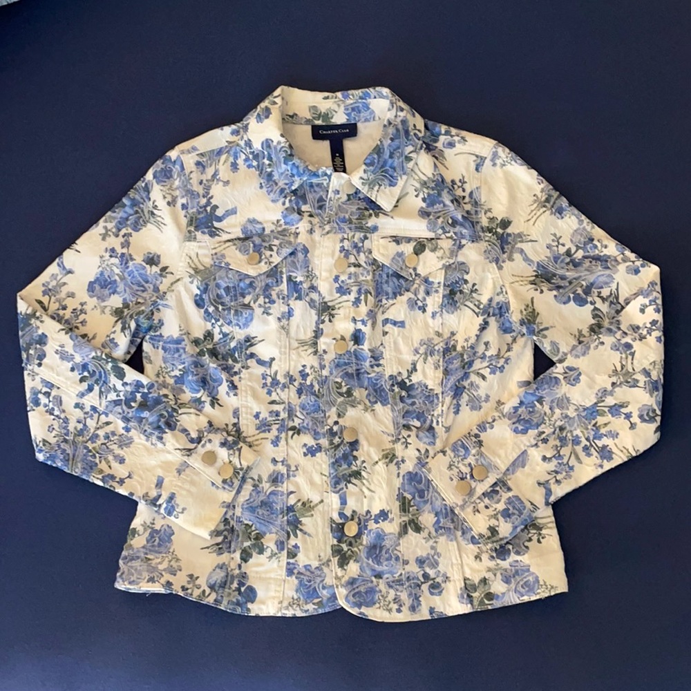 Floral Jean Jacket ~ Charter Club